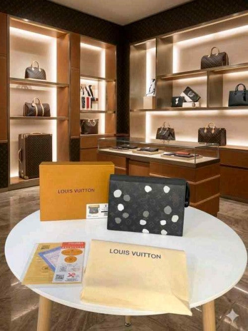 Louuiss vuitton mens toiletry messenger pouch with dust cover