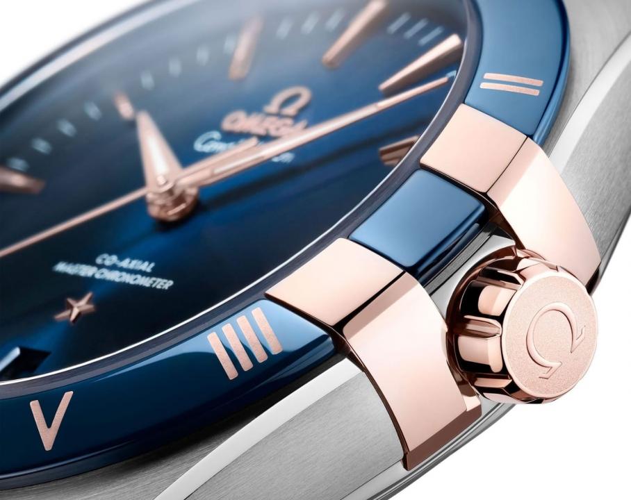 Omegga Constellation Co-Axial Chronometer Blue Leather Strap