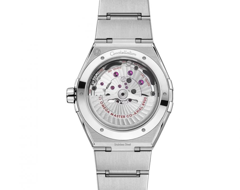 Omegga Constellation 41MM Blue Textured Dial Silver Chain