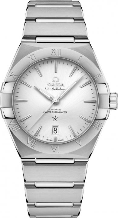 Omegga Constellation 41MM Co-Axial Master Chronometer Silver Chain White Dial