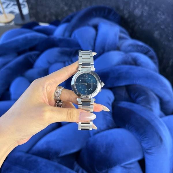 Cartieer Pasha De 41mm Automatic Silver Blue Dial