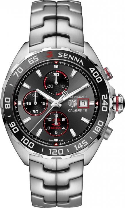 Tag Heueer Formula 1 Chronograph X Senna Special Edition Silver Black Dial