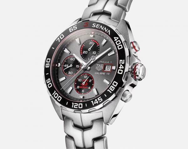 Tag Heueer Formula 1 Chronograph X Senna Special Edition Silver Black Dial