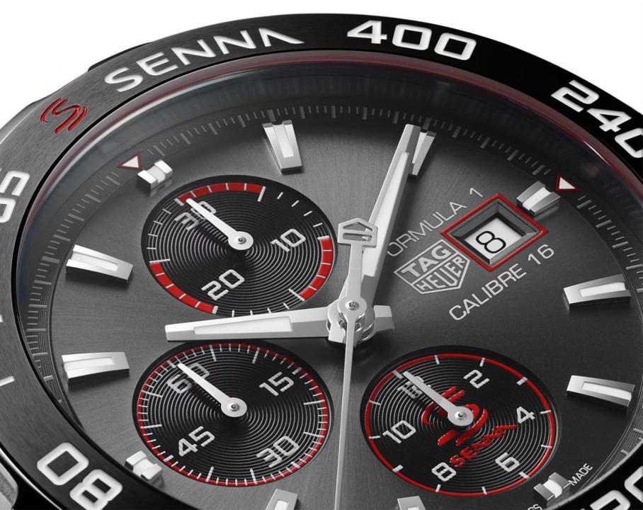Tag Heueer Formula 1 Chronograph X Senna Special Edition Silver Black Dial