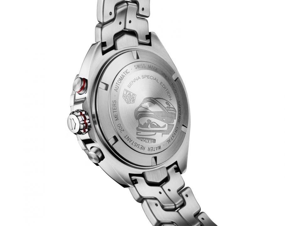 Tag Heueer Formula 1 Chronograph X Senna Special Edition Silver Black Dial