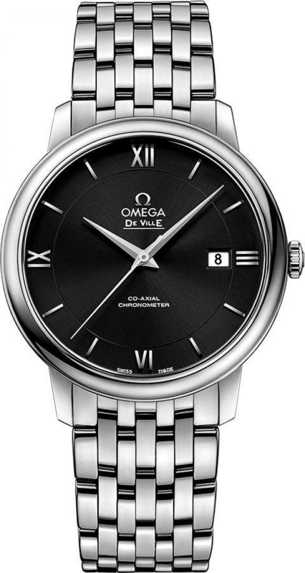 Omegga De Ville Prestige Co-Axial Chronometer Silver Black Dial