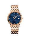 Omegga De Ville Prestige Co-Axial Chronometer Rose Gold Tone Blue Dial