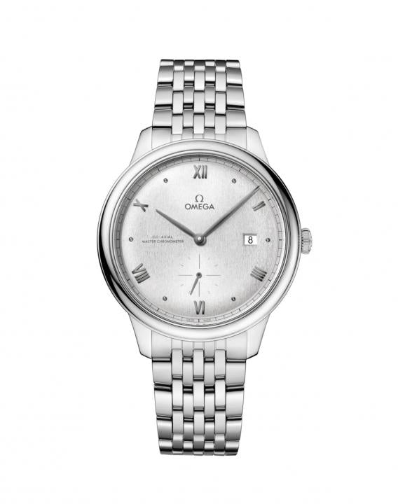 Omegga De Ville Prestige Co-Axial Chronometer Small Second Timepiece Silver White Dial