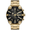 Dieseal Spiked Chronograph Gold-Tone Black Dial