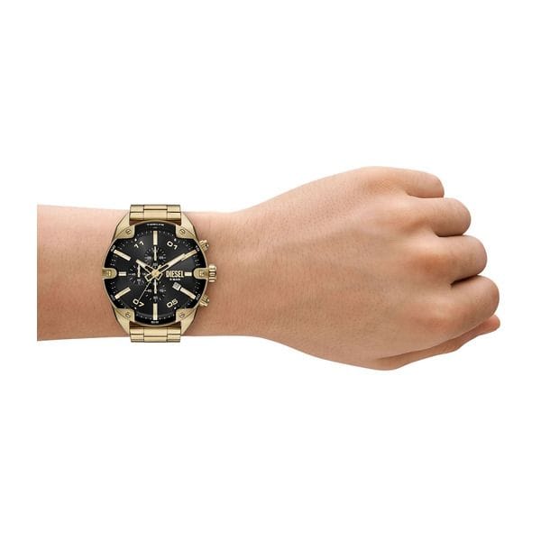 Dieseal Spiked Chronograph Gold-Tone Black Dial