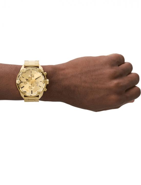 Dieseal Spiked Chronograph Gold-Tone Gold Dial