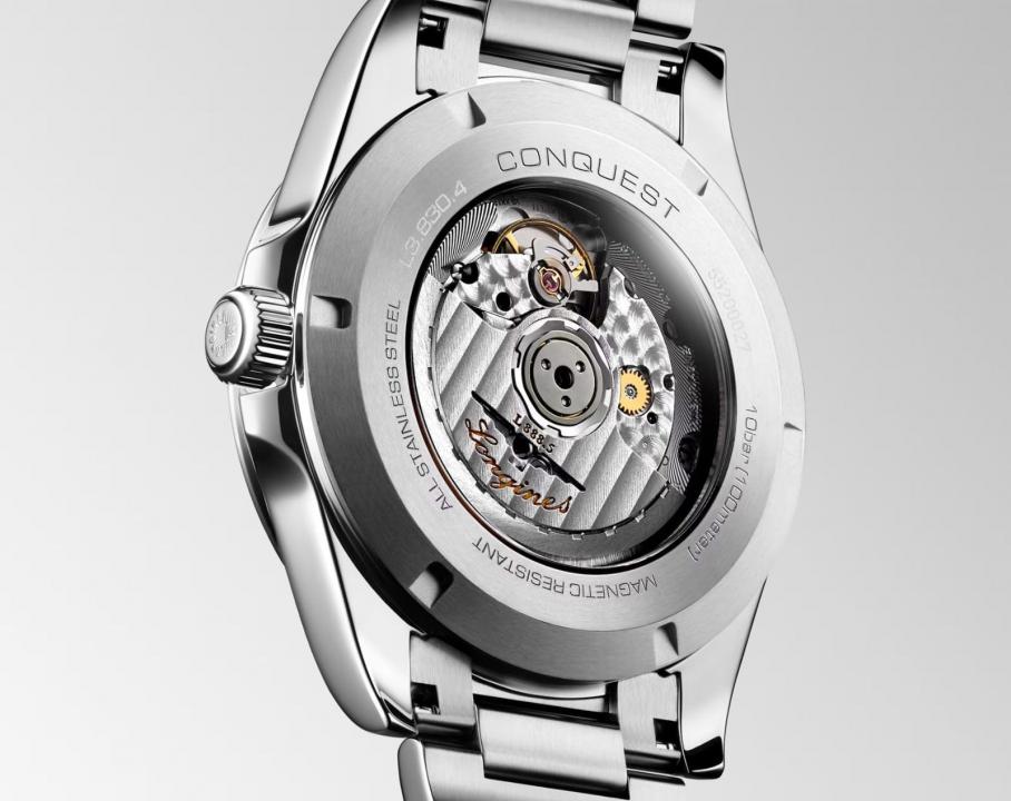 Longinees Conquest Automatic Silver Chain Black Dial