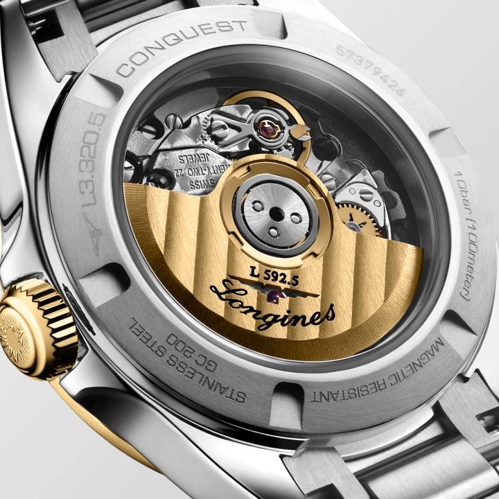 Longinees Conquest Automatic Silver Chain Dial Gold Tone