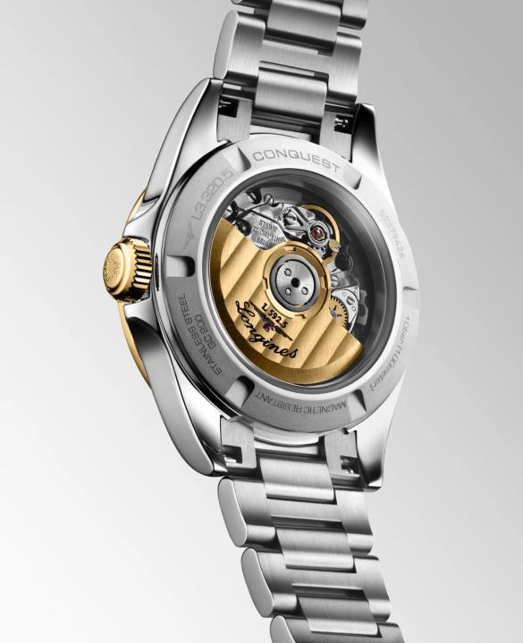 Longinees Conquest Automatic Silver Chain Dial Gold Tone