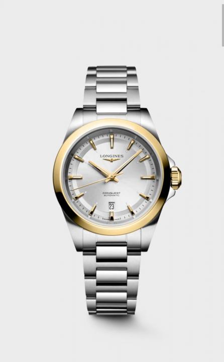 Longinees Conquest Automatic Silver Chain Dial Gold Tone