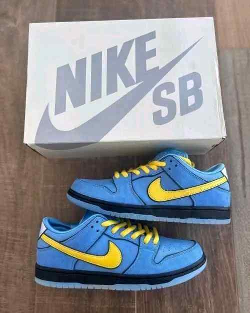 nikkee powerpuff x sb dunk low bubbles blue