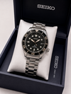 SEIKO PREMIUM SILVER BLACK SWIFT MOVEMENT BACK OPEN