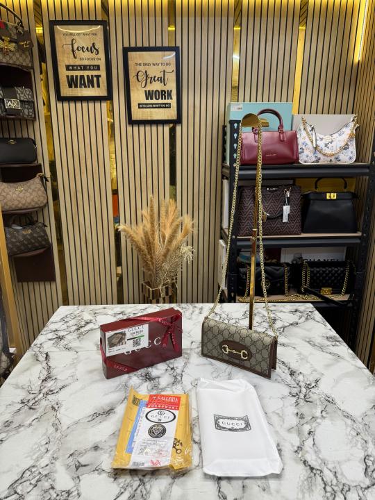 Gucc Horsebit 1955 GG Supreme Mini Shoulder Bag With Box  and Dust Bag (50248)