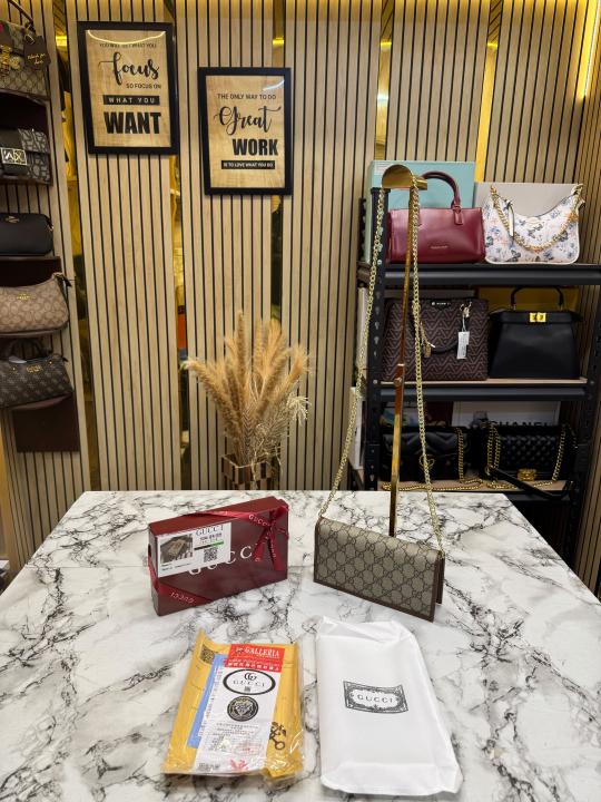 Gucc Horsebit 1955 GG Supreme Mini Shoulder Bag With Box  and Dust Bag (50248)