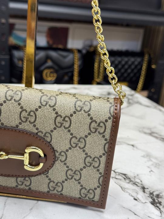 Gucc Horsebit 1955 GG Supreme Mini Shoulder Bag With Box  and Dust Bag (50248)