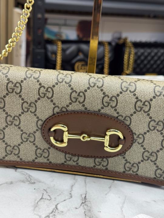 Gucc Horsebit 1955 GG Supreme Mini Shoulder Bag With Box  and Dust Bag (50248)