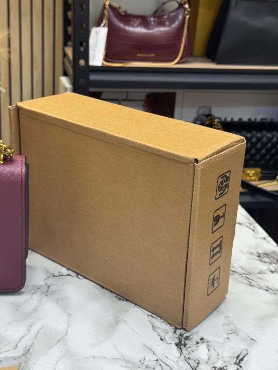 Versac Jeans Couture Logo Flap Shoulder Bag with Double Box And Dust Bag (Maroon) (79513)