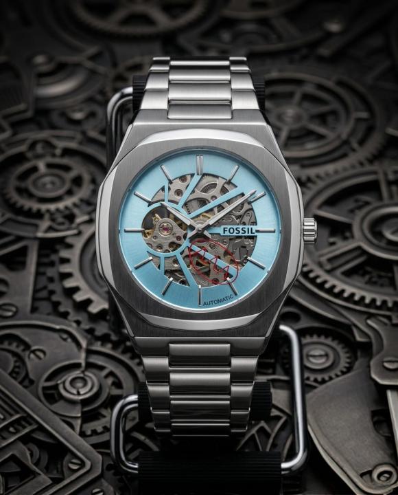 Fossi_il Automatic Skeleton sky blue