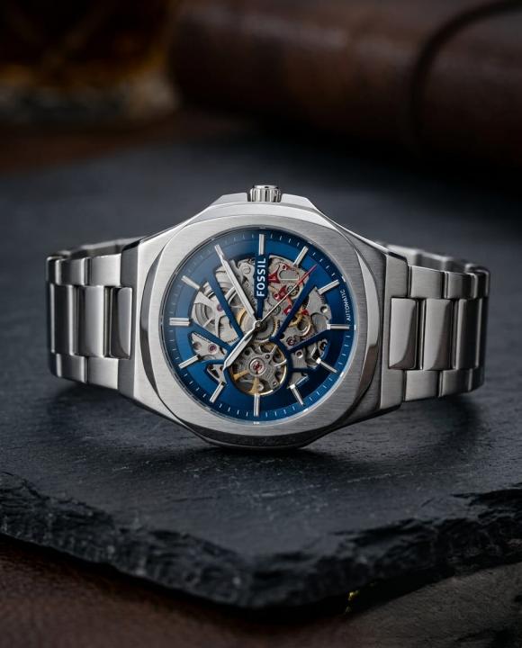 Fossi_il Automatic Skeleton silver blue