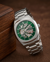 Fossi_il Automatic Skeleton silver green