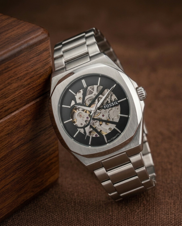 Fossi_il Automatic Skeleton silver Black