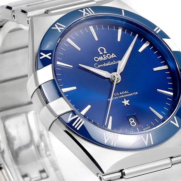 Omegga Constellation 41MM Co-Axial Master Chronometer Silver Chain Blue Dial