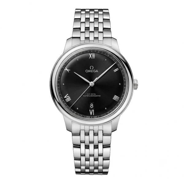 Omegga De Ville Prestige Co-Axial Chronometer Silver Black Dial