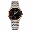 Omegga De Ville Prestige Co-Axial Chronometer Two Tone Copper Roman Numerals Black Dial