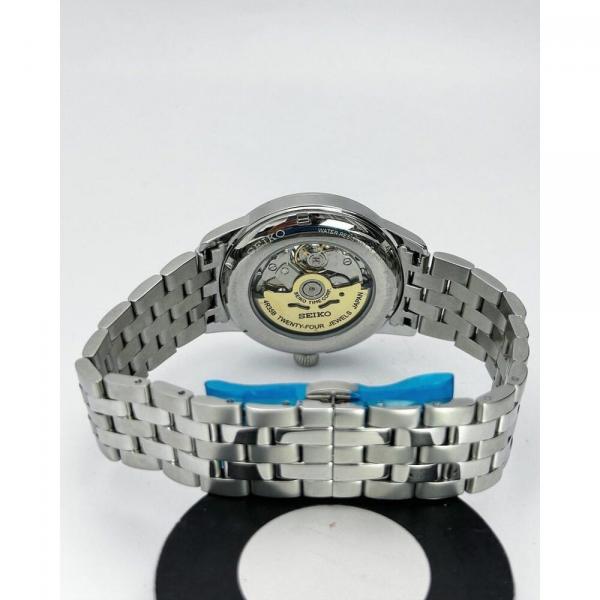 Seiko Presage Automatic Open-heart Dial White Silver Honeycomb Dial