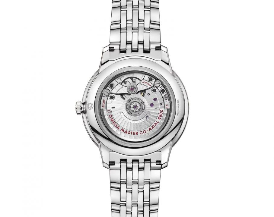 Omegga De Ville Prestige Co-Axial Chronometer Silver Copper Roman Numerals Grey Dial