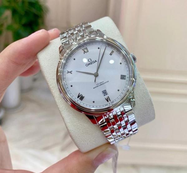 Omegga De Ville Prestige Co-Axial Chronometer Silver White Dial