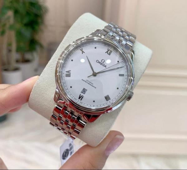 Omegga De Ville Prestige Co-Axial Chronometer Silver White Dial