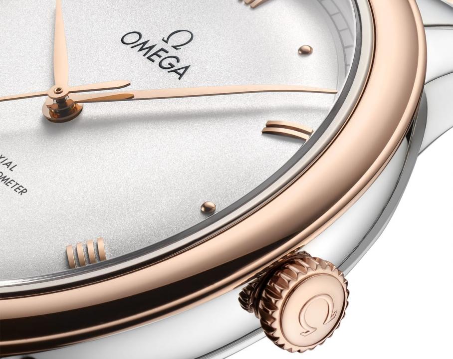 Omegga De Ville Prestige Co-Axial Chronometer Two Tone White Dial