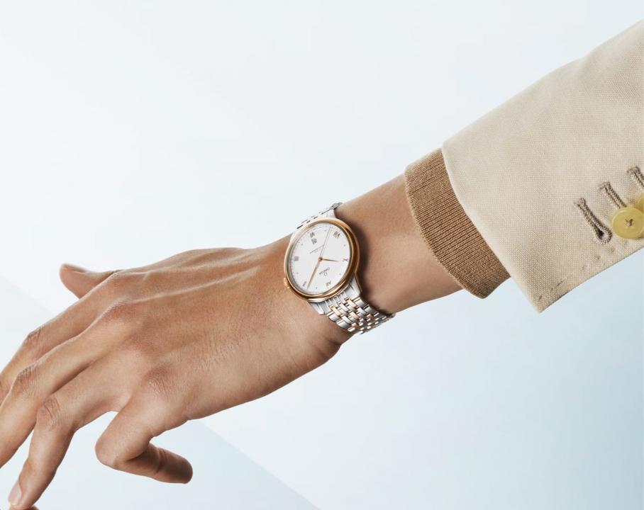 Omegga De Ville Prestige Co-Axial Chronometer Two Tone White Dial