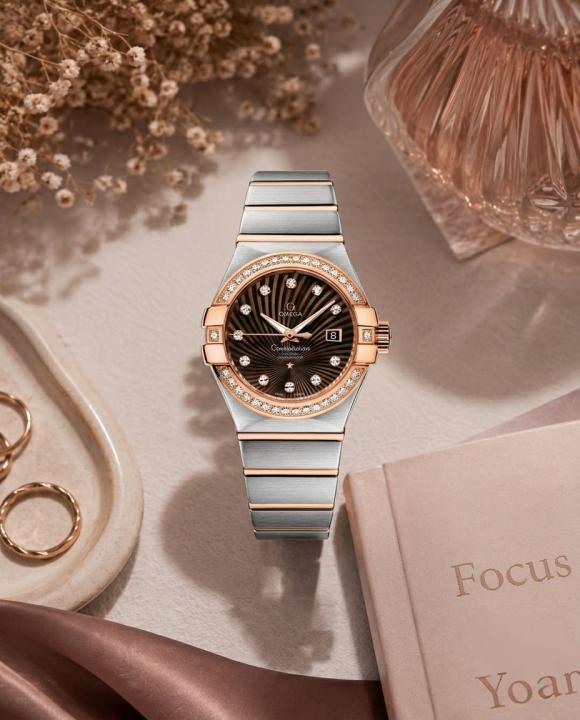 Omeg_ga Constellation Quartz luxury watch.