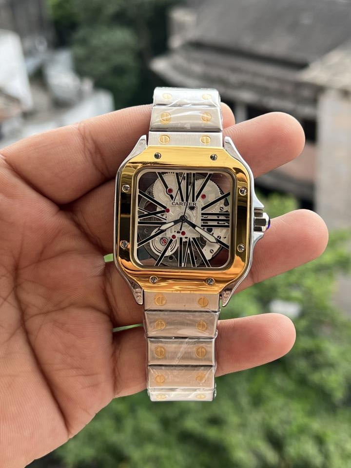 CARTIE DUAL TONE BLACK DIAL AUTOMATIC PREMIUM WATCH
