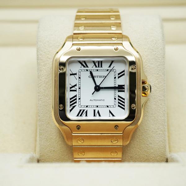 Cartiie_r Santos Automatic gold white