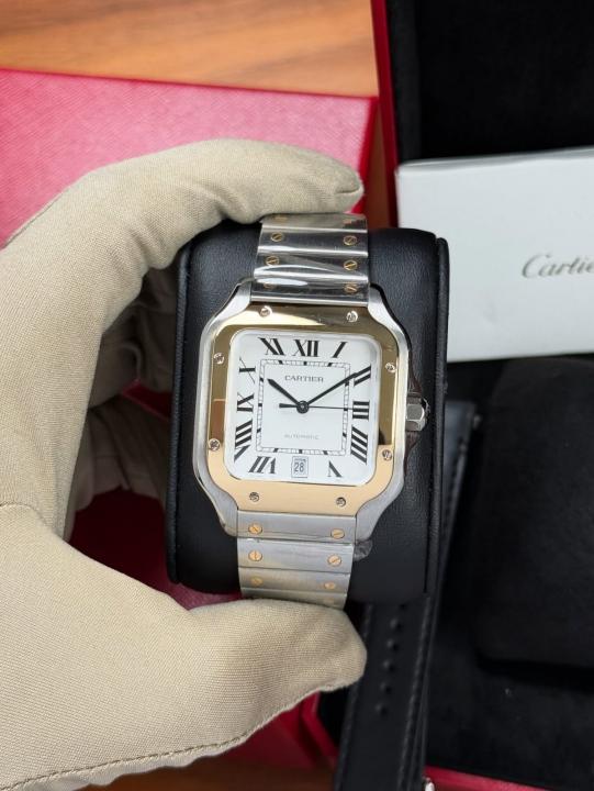 Cartiie_r Santos Automatic 2 ton gold white