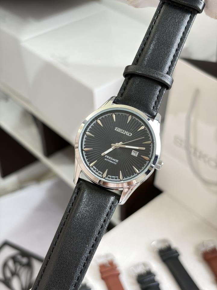 SEIK O PRESAGE LEATHER QUARTZ 929