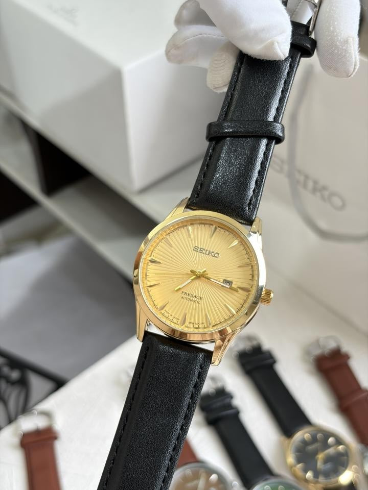 SEIK O PRESAGE LEATHER QUARTZ 932