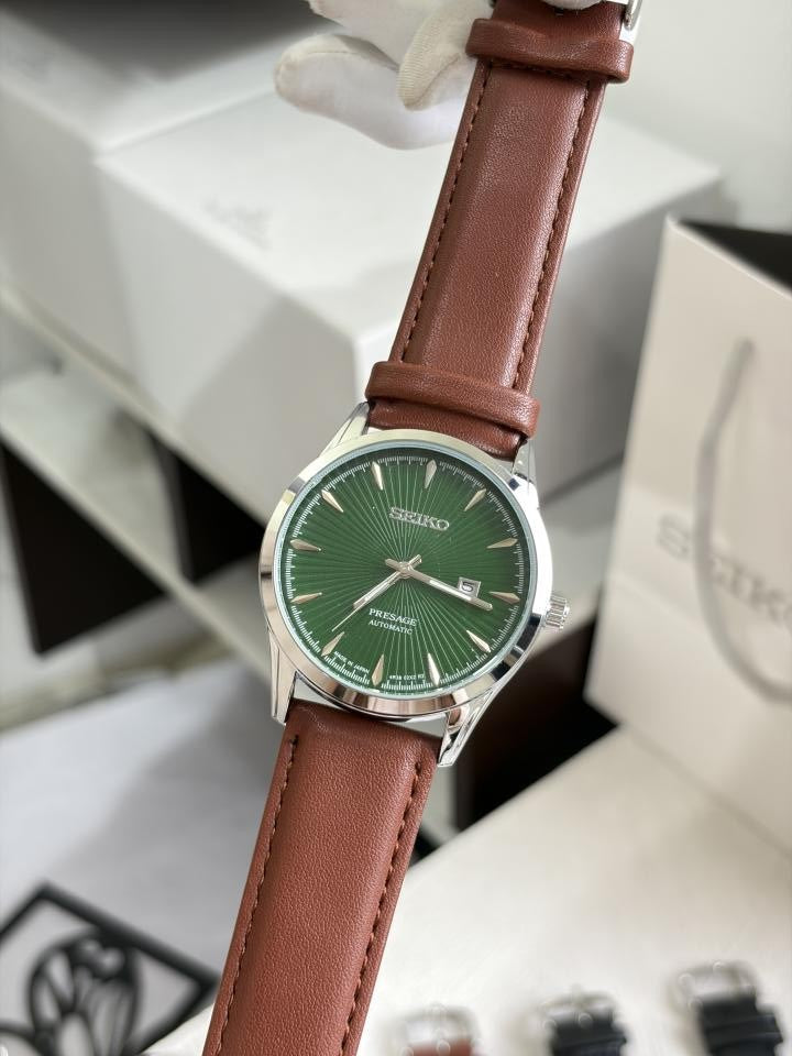 SEIK O PRESAGE LEATHER QUARTZ 933
