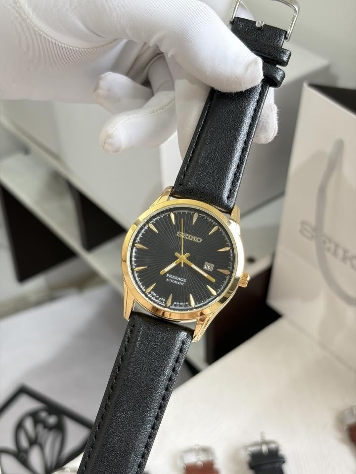 SEIK O PRESAGE LEATHER QUARTZ 935