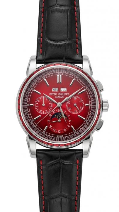 Patek Philipe Grand Complications Style Red Dial Black Leather Strap