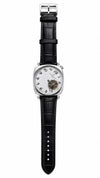 Vacheron Constantiin Malte Open-Heart Tourbillion Black Leather Strap Silver Dial