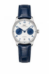 IWC Portugieser Automatic Blue Leather Strap White Dial